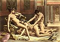 Painting by Édouard-Henri Avril: two women and two men having a foursome.