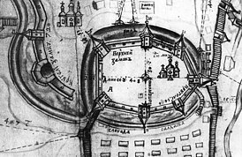 Черниговский детинец на плане 1706 года