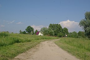 Вид на деревню Толочаново с дороги