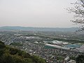 天王山からの景色、宇治方面、眼下は山崎の古戦場址