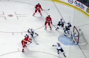 Flames vs. Penguins in 2011-12 season opener