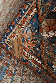 Painted ceiling of chorten