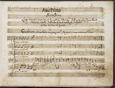 Griselda manuscript, by Alessandro Scarlatti