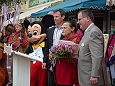 Alice Davis honored in Disneyland May 2012 with a dedicated Main Street window.