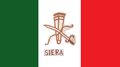 Bandera Siera o de Zongolica la bandera tricolor más conocida y que se cree es el origen de los colores nacionales.