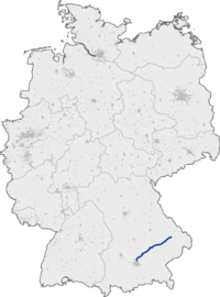 Mapa da localização da auto-estrada Bundesautobahn 92