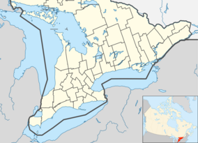 Map showing the location of Bronte Creek Provincial Park