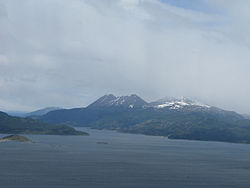 Entrée nord (canal de Beagle) du chenal Murray.