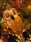 Glass owl ornament