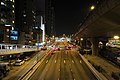 Connaught Road West at night in October 2019