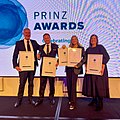 Heath Milne (DWC Chief Executive), Aaron Rees (DWC Marketing and Communications Manager), Noora Tuikkanen (DWC Digital Marketing Officer) and Renee Rooney (DWC Chair) at the 2024 PRINZ Awards.