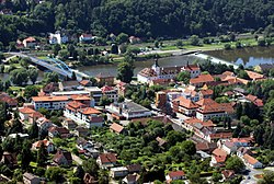 Aerial view of the centre