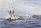 Painting of the ship L'Aigle by Hägg