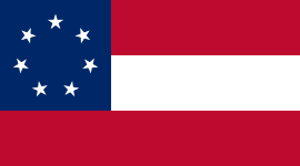 1st National Flag [7-, 9, 11-, 13-stars[332]] "Stars and Bars"
