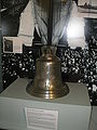 The HMS Prince of Wales' ship's bell on display at the Merseyside Maritime Museum in Liverpool.