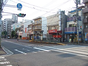 往纸屋町方向的停留场（2009年8月）