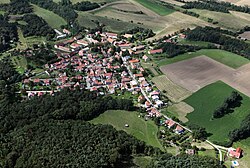 Aerial view from the east