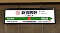 駅名標（2022年1月）