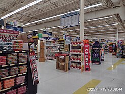 A view of the fronts of aisles and various product displays near the front of the store in the Karns Foods in Lower Paxton (Harrisburg, PA)