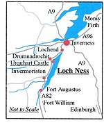 Carte du loch Ness.