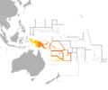 Image 26Outline of sovereign (dark orange) and dependent islands (bright orange) (from Melanesia)