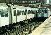 Two electric multiple unit trains with large windows