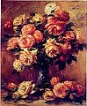 Rosas en jarrón de Pierre-Auguste Renoir.