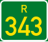 Regional route R343 shield