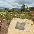 Commemoration plaque for the rose garden