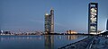 Skyline of Abu Dhabi with ADNOC Headquarters at right