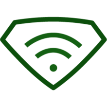 wifi signal with'superman' outline