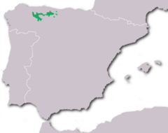 Distribución del urogallo cantábrico (2016)