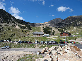 Vue aérienne de la station.