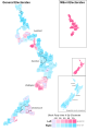 Electorate vote by bloc (equal-area map)