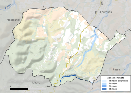 Carte des zones inondables.