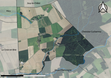 Carte orhophotogrammétrique de la commune.