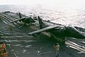 AV-8B Harriers on USS Inchon in 1989.