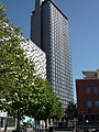 St Paul's Tower, the tallest building in the city, and adjacent "Cheesegrater" car park, 2010