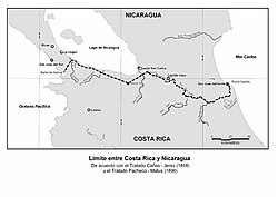 Frontière entre le Costa Rica et le Nicaragua