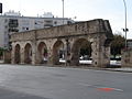 Le tronçon situé à l'angle entre les rues Luis Montoto et Amador de los Ríos, découvert lors de la destruction du pont Luis Montoto.