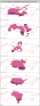 Area Comparison between Russia and different parts of the World.