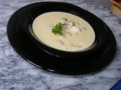 Cream of clams soup