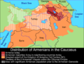 Distribution of Armenians in the Caucasus.