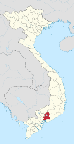 Location of Đồng Nai within Vietnam