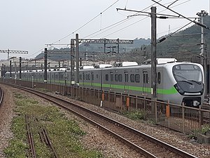 停在樹林調車場的EMU900型電聯車