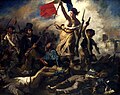 Image 18Eugène Delacroix's Liberty Leading the People (1830, Louvre), a painting created at a time where old and modern political philosophies came into violent conflict. (from History of political thought)