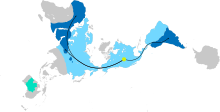 Description de l'image Global Camelid Distribution and Migration.svg.