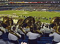 WMU band cheers Broncos from the stands.