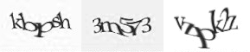 Trois CAPTCHA