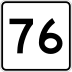 Route 76 marker